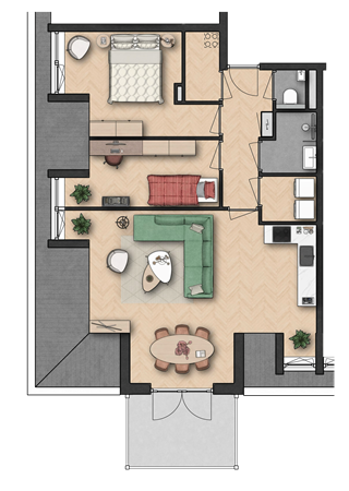 Floorplan - Brugweg Bouwnummer 14, 2741 KZ Waddinxveen